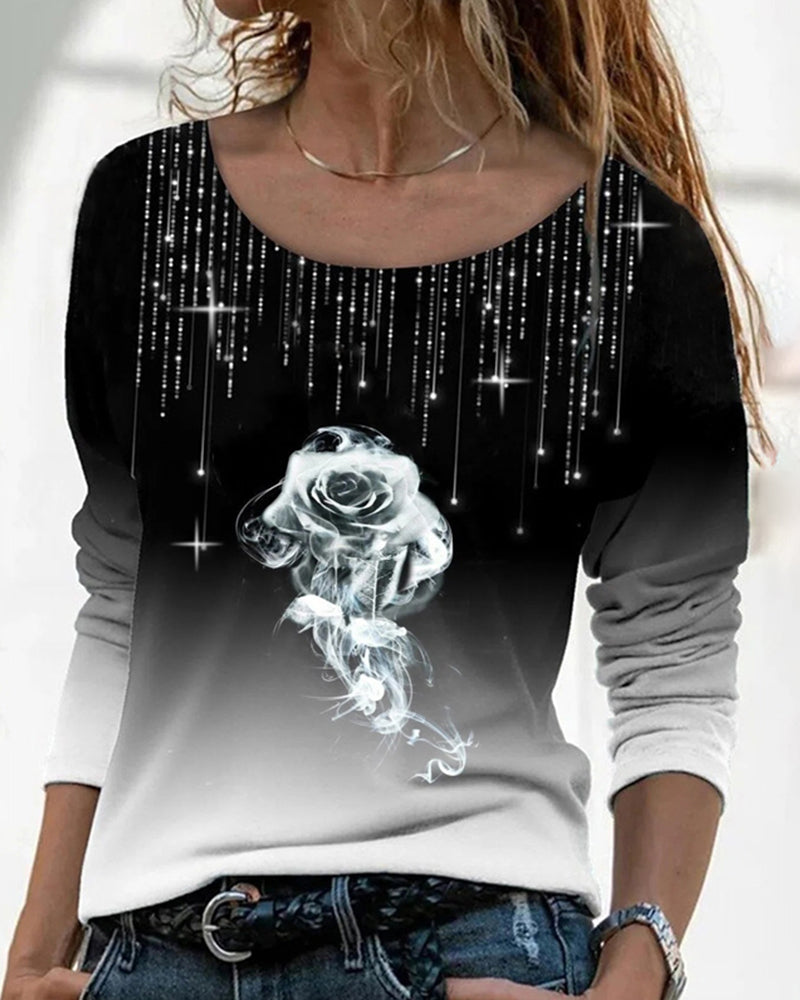 U-ringad Topp med Rostryck