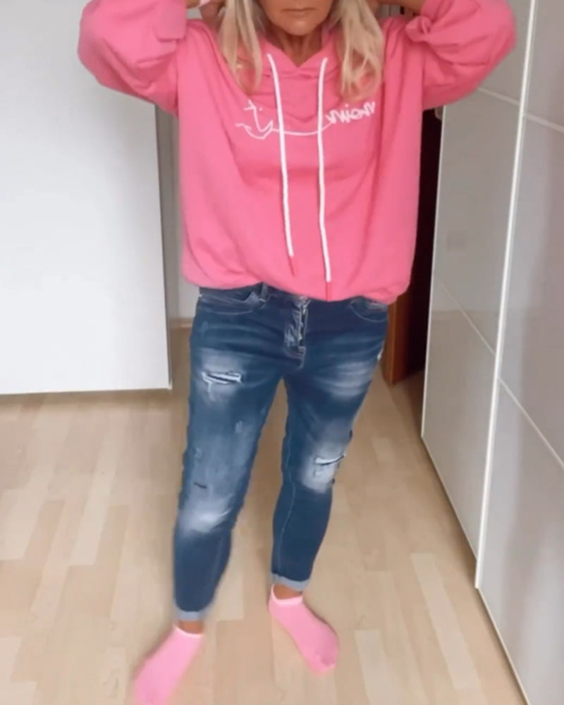 Luvtröjor med löst ankartryck