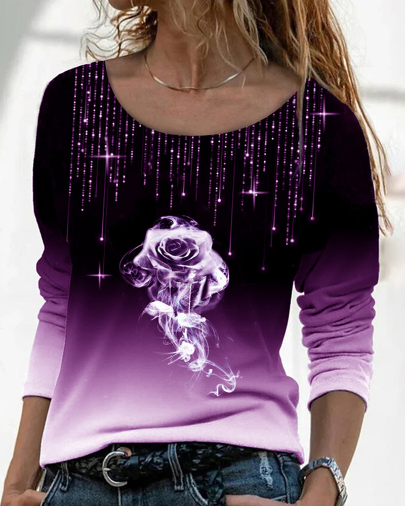 U-ringad Topp med Rostryck