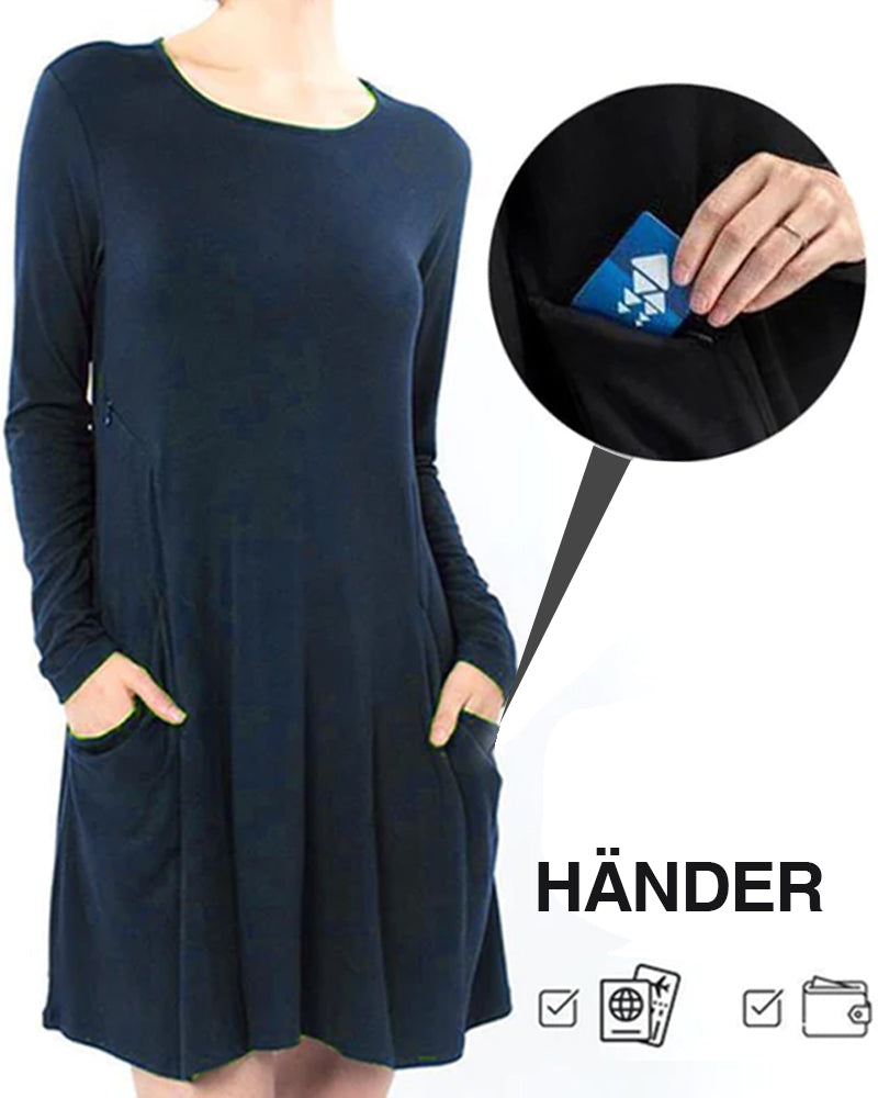 Långärmad tröjreseklänning