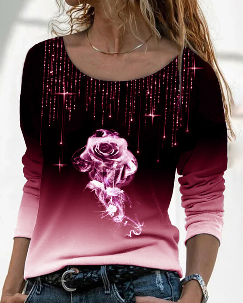 U-ringad Topp med Rostryck