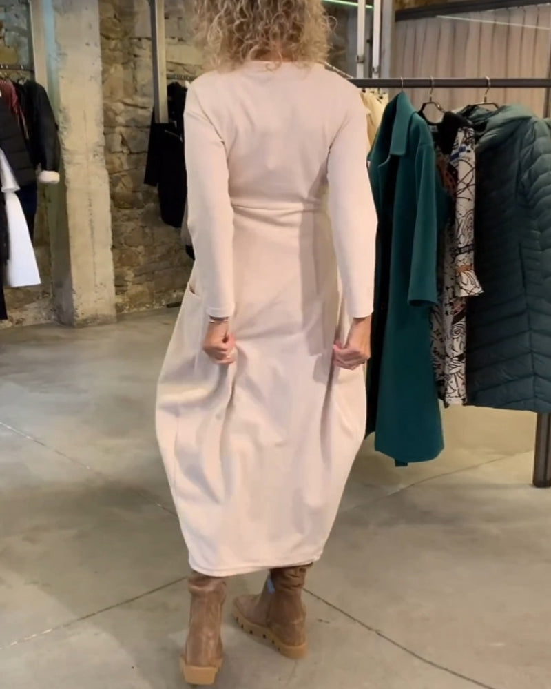 Mångsidig Klänning med rund hals