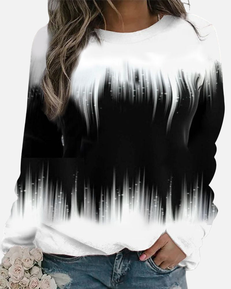 Långärmad tröja med färgblock