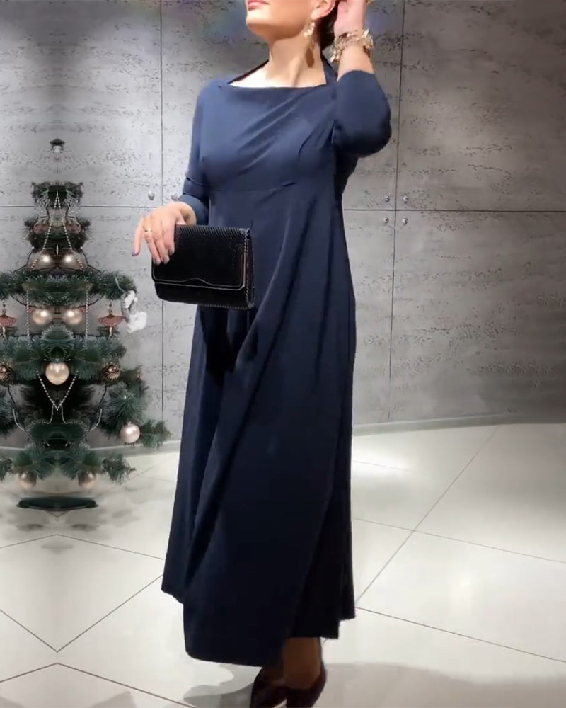 Elegant avslappnad maxi klänning