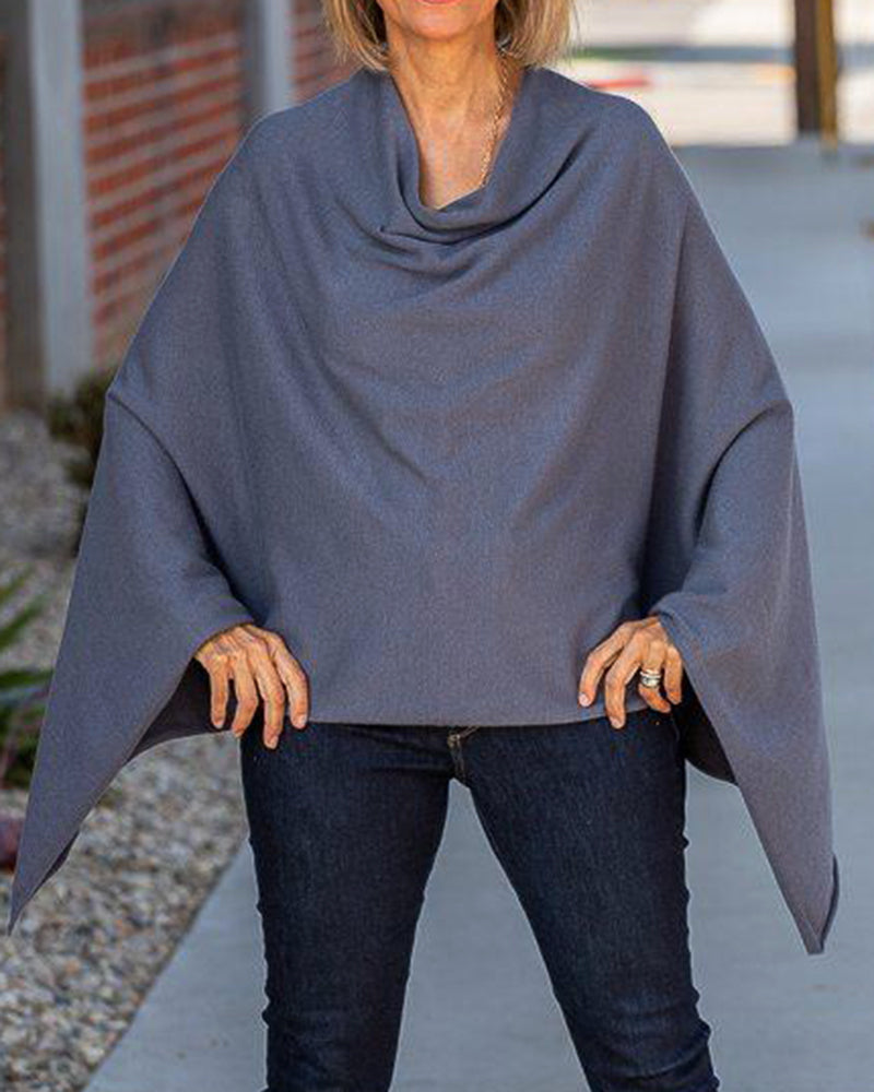Fuchsia dragsnöre-poncho