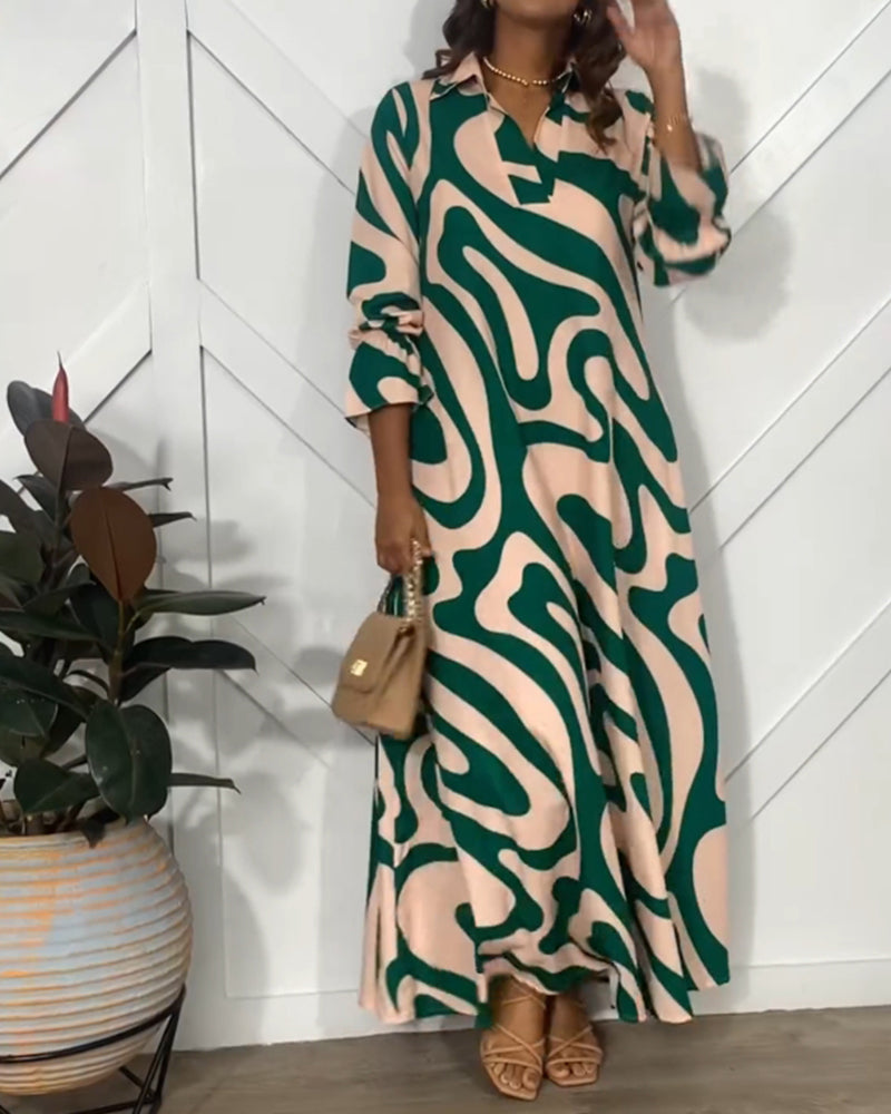 Klänning med elegans och långa ärmar