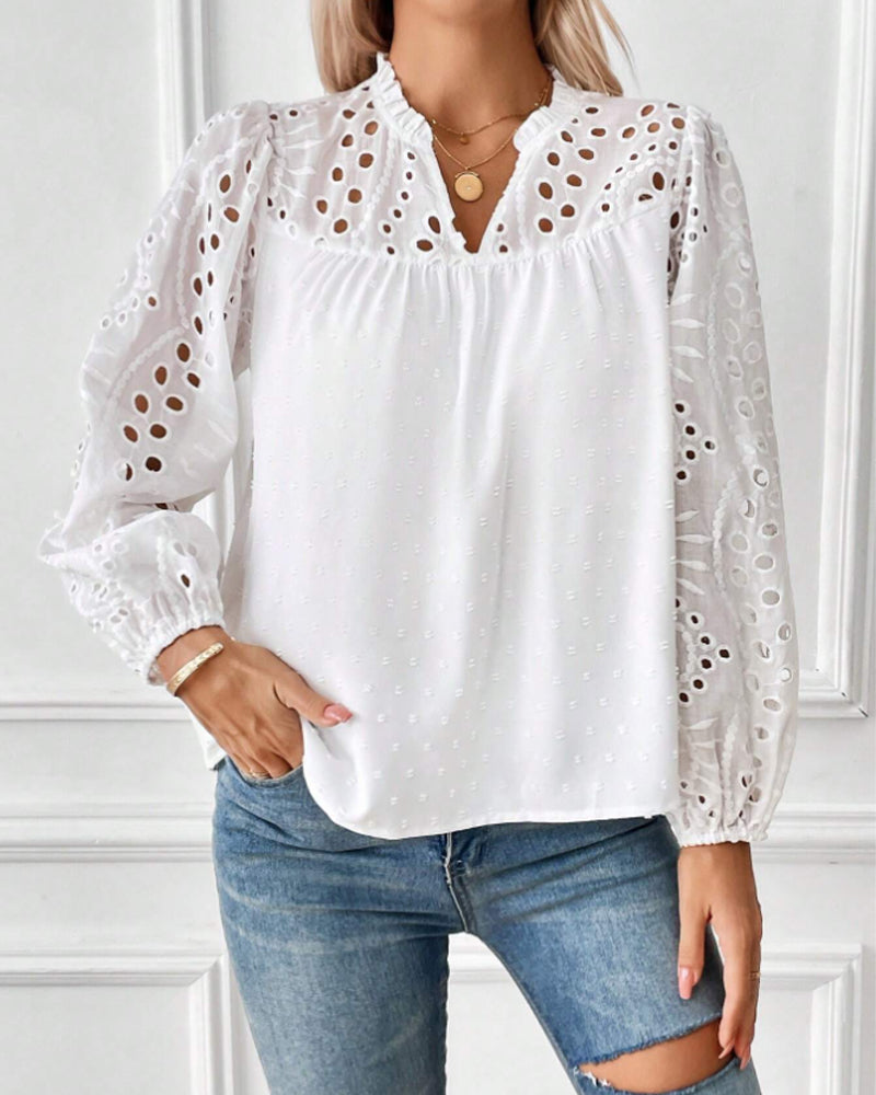 Ihålig enfärgad elegant topp
