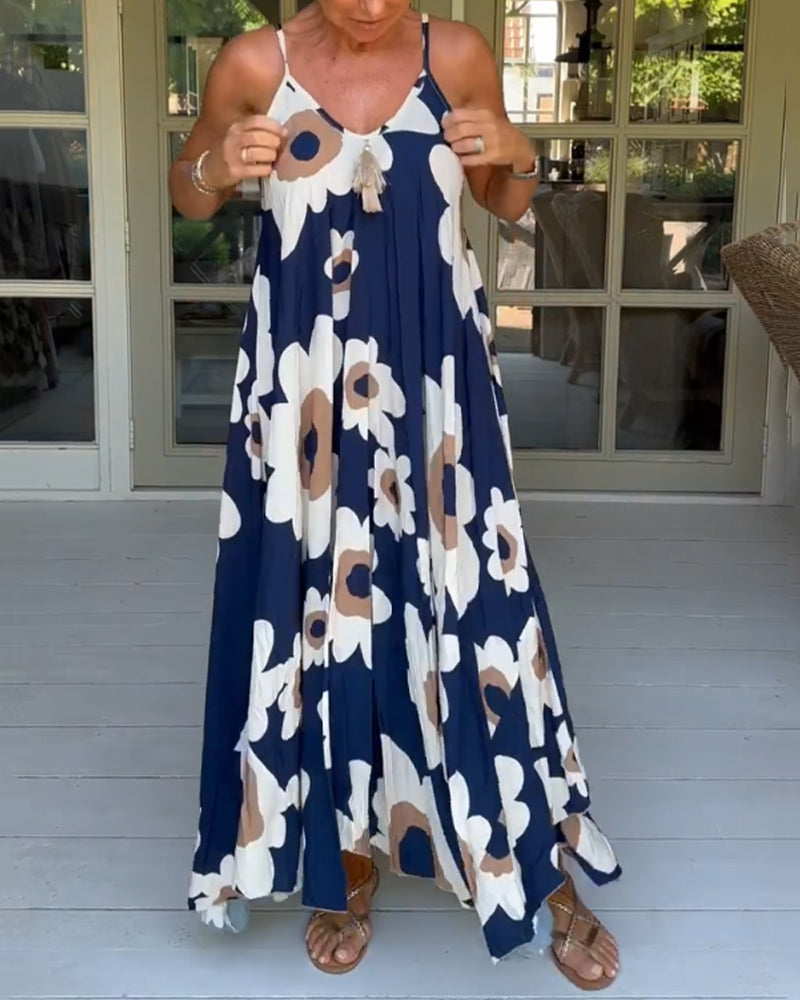 Cami maxiklänning med blommönster