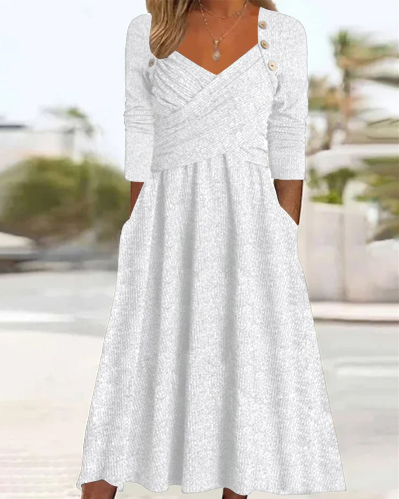 Enfärgad midiklänning