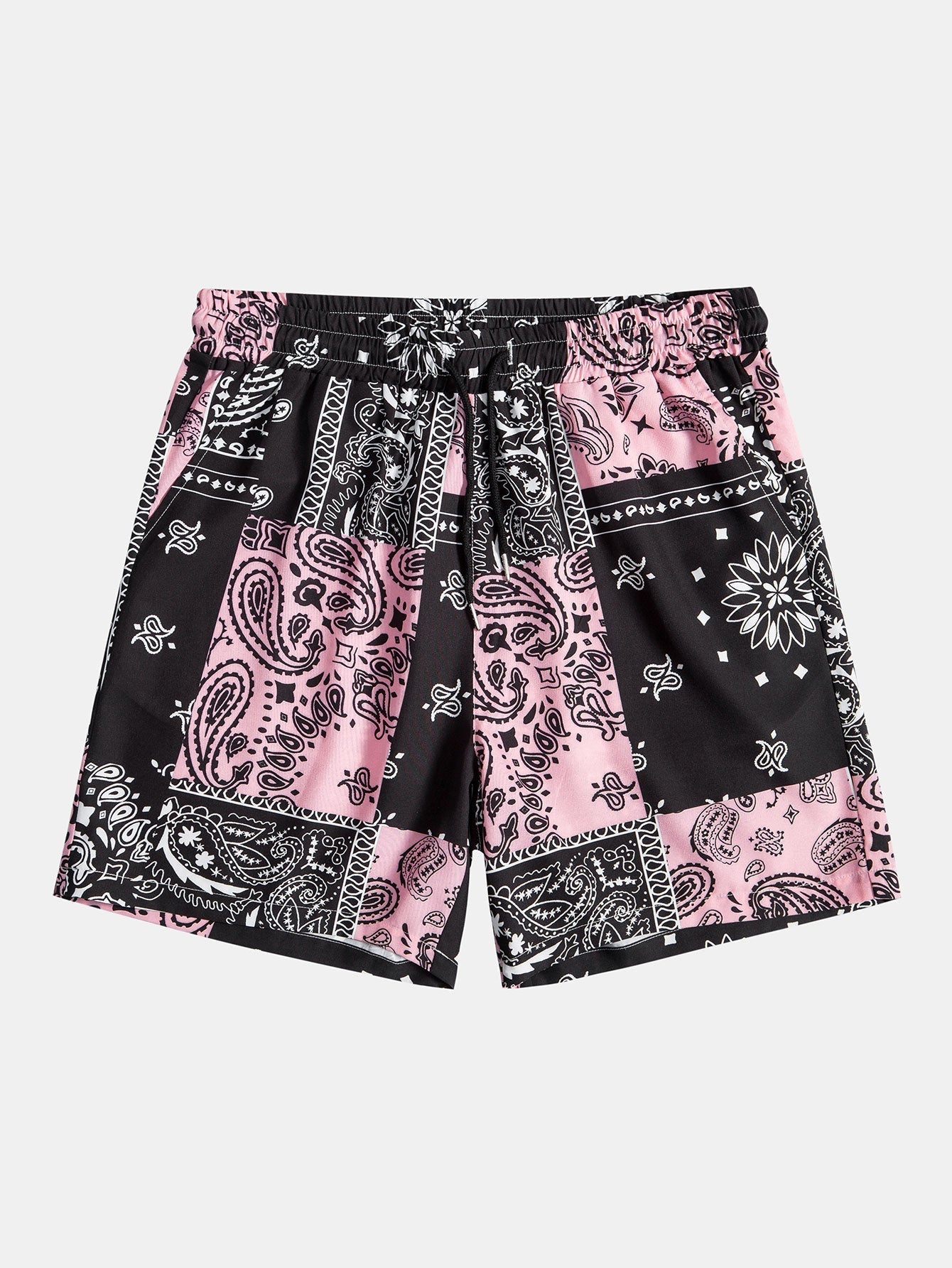 Paisley Print Button Up Skjorta & Shorts