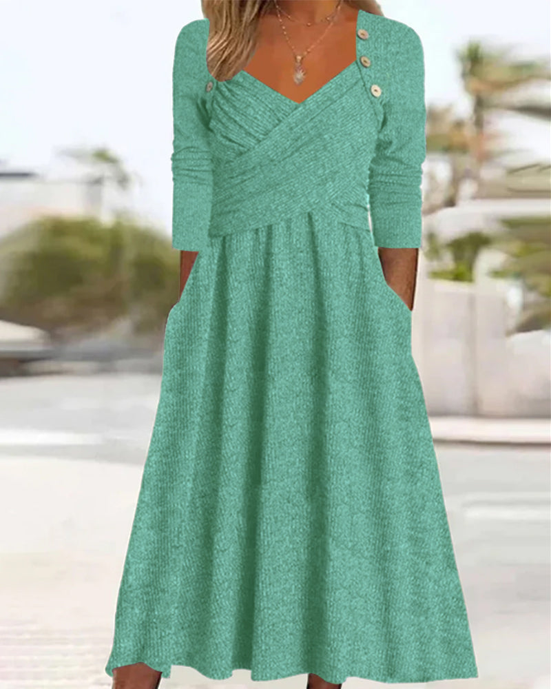 Enfärgad midiklänning