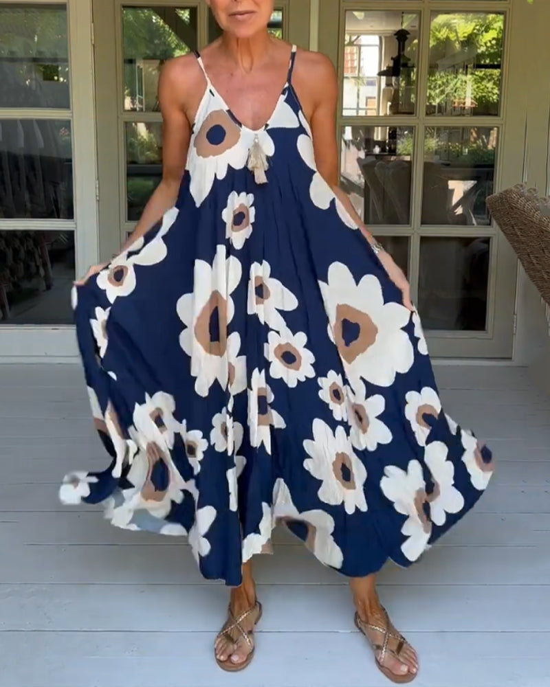 Cami maxiklänning med blommönster