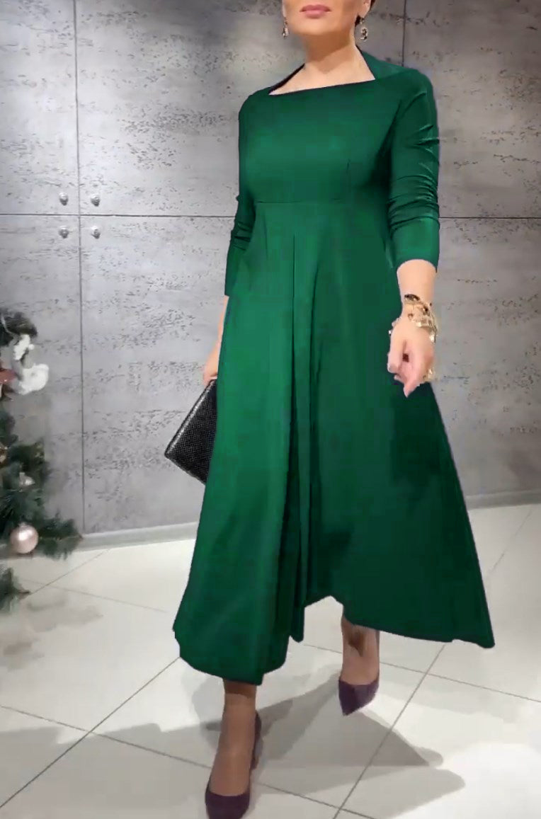 Elegant avslappnad maxi klänning