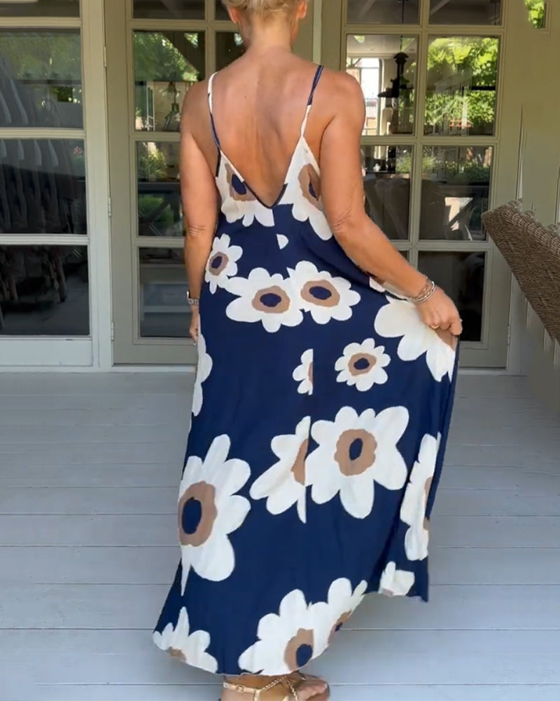 Cami maxiklänning med blommönster