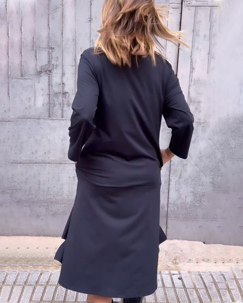 Lös Klänning Med Fickor