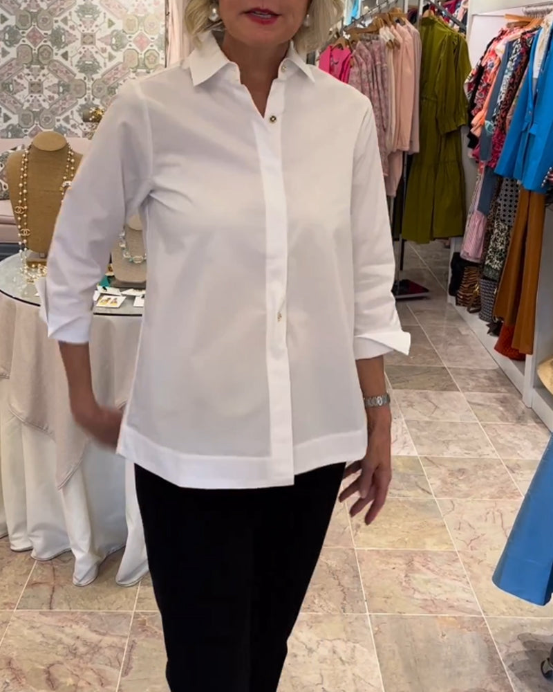 Enfärgad blus med dragkedja