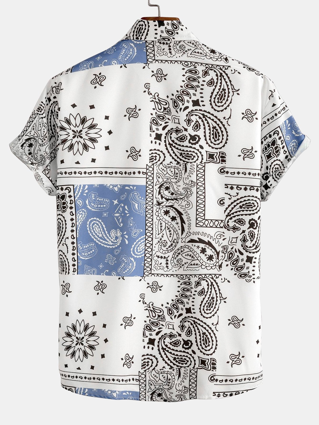 Paisley Print Button Up Skjorta & Shorts
