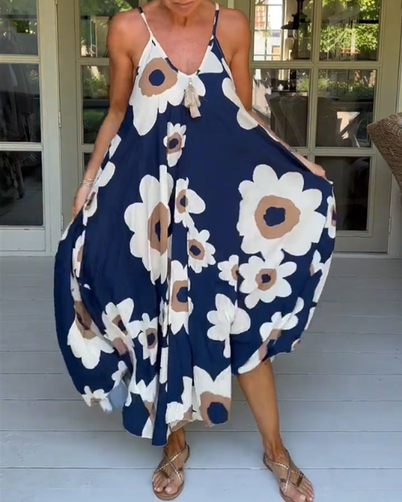 Cami maxiklänning med blommönster