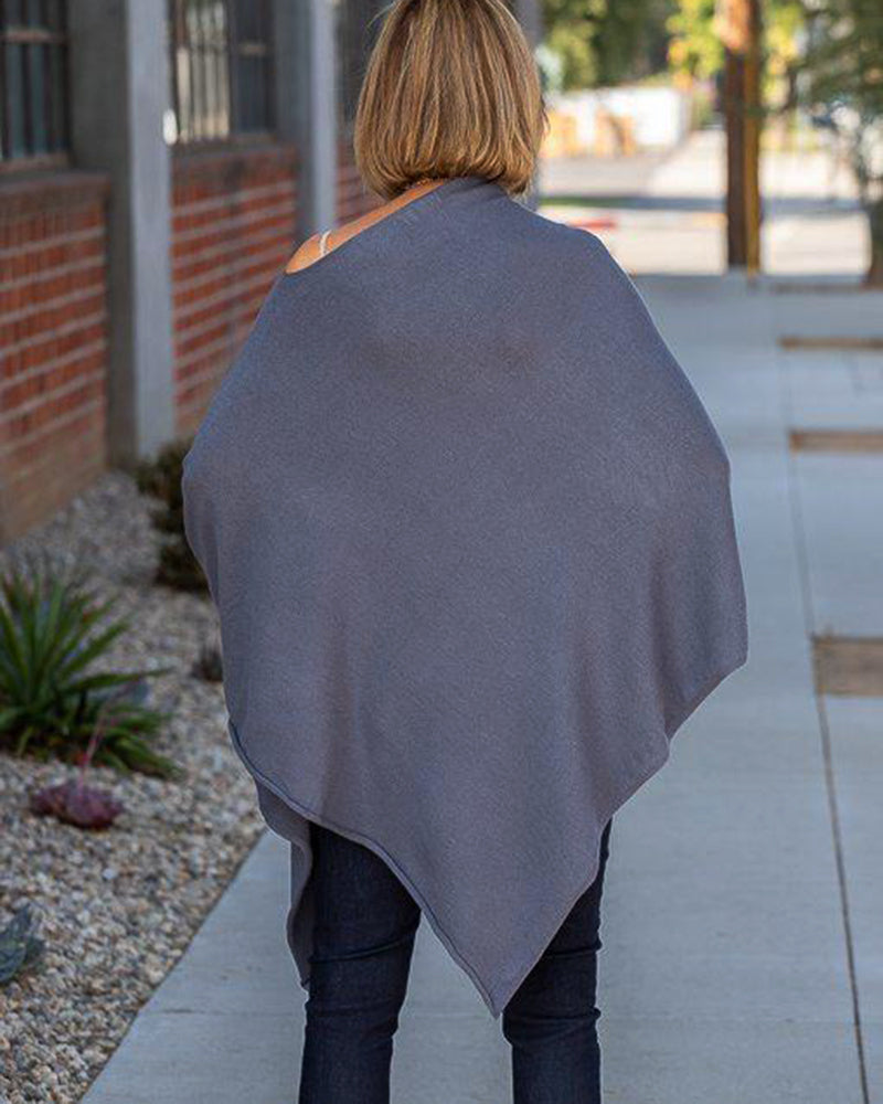 Fuchsia dragsnöre-poncho