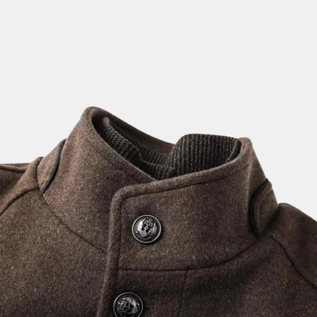 Jack | Trenchcoat i tjock ull