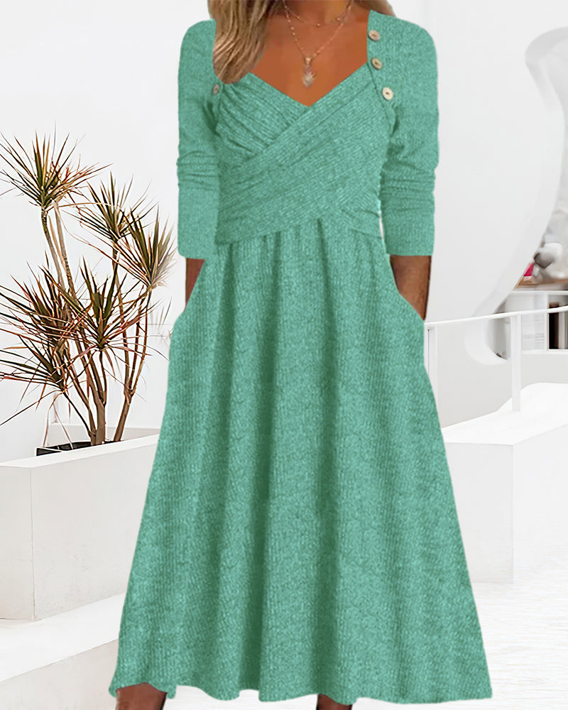 Enfärgad midiklänning