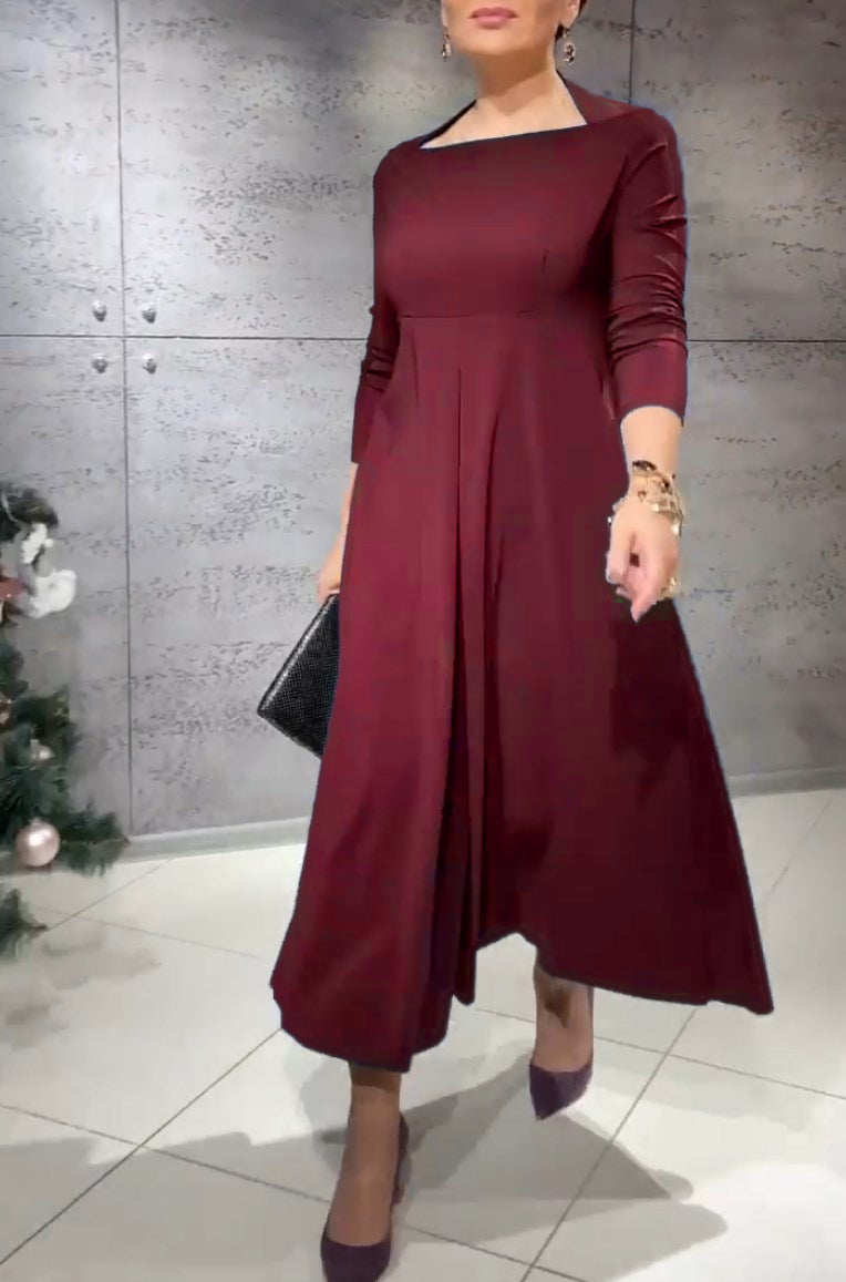 Elegant avslappnad maxi klänning