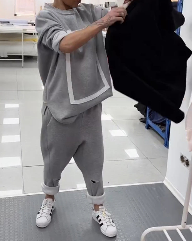 Enkel enfärgad hoodie