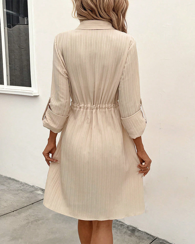 Enfärgad Skjortklänning