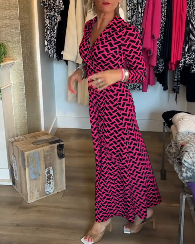 Klänningar med slimming funktioner och tryck