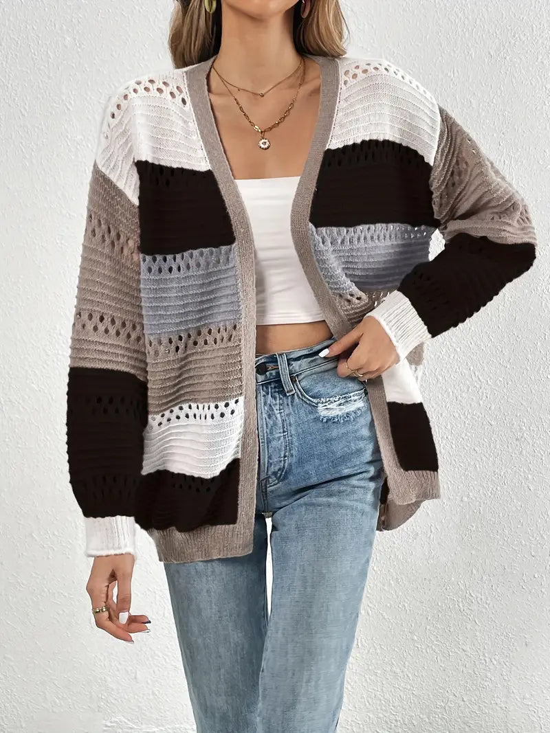 Lura - Chic komfort stickad casual långärmad kofta jumper
