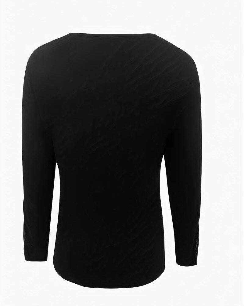 Topp med V-ringning och spets