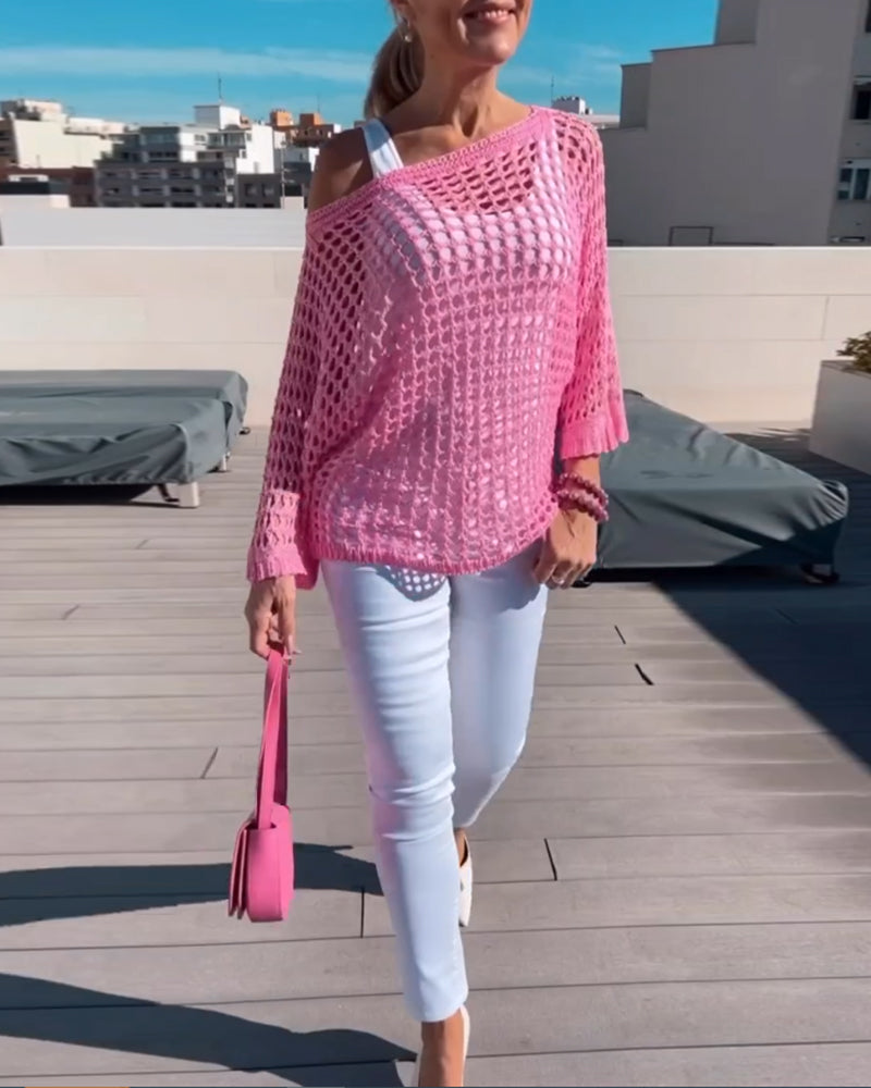 Enfärgade utskuren topp