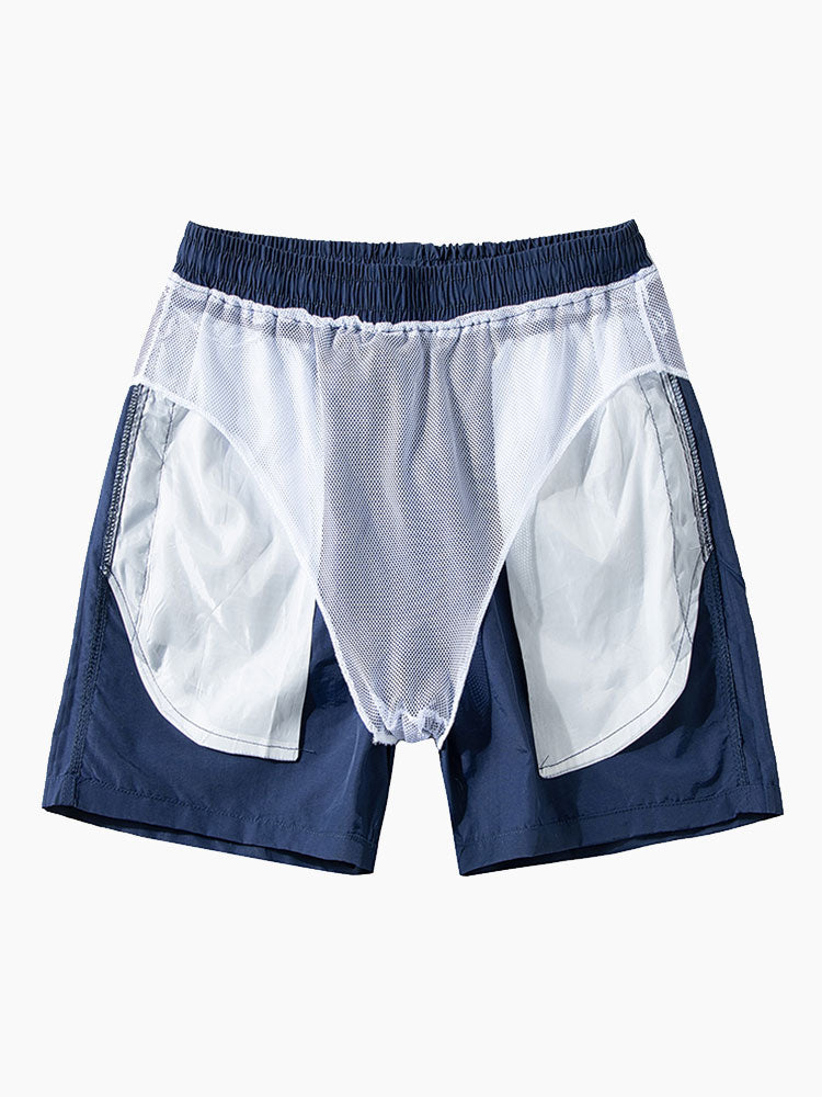 Skjorta med geometriskt tryck och badshorts