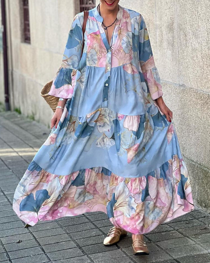 Klänningar med söta lösa stilar och tryck