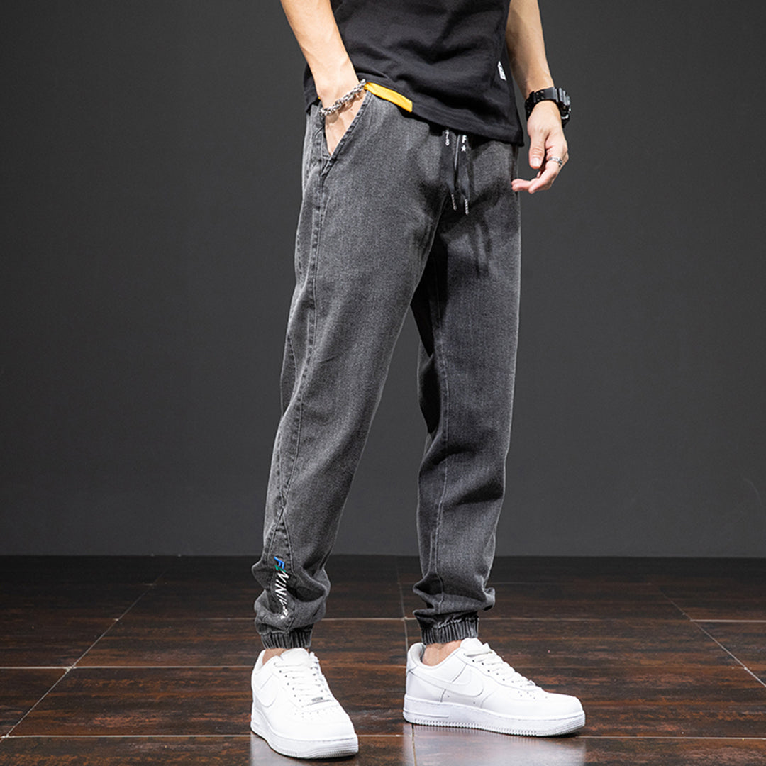 FRANKO - Joggerbyxor i denim