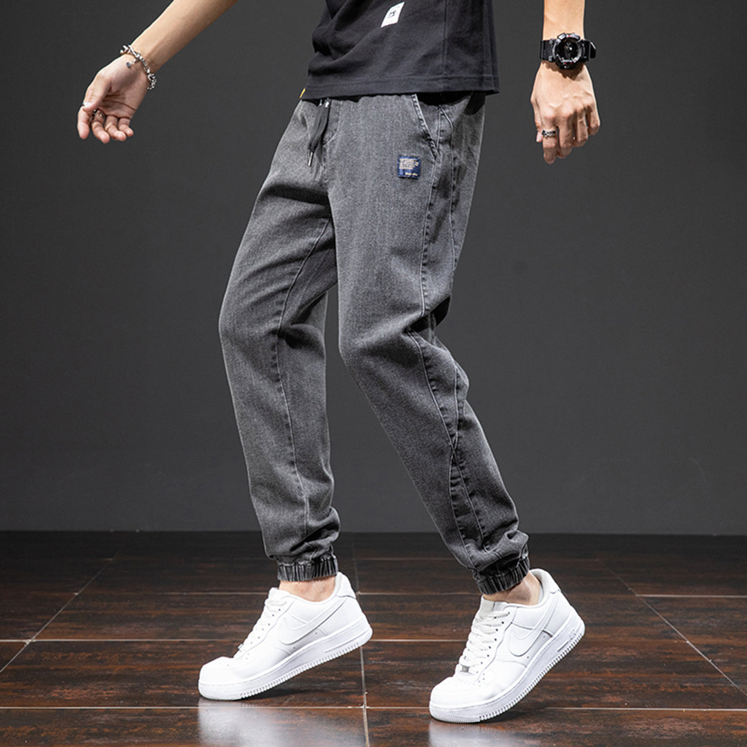 FRANKO - Joggerbyxor i denim