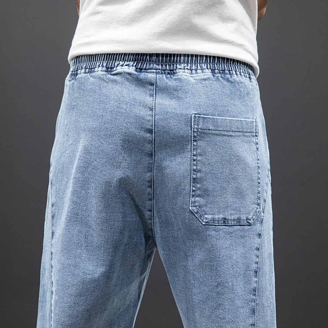 FRANKO - Joggerbyxor i denim