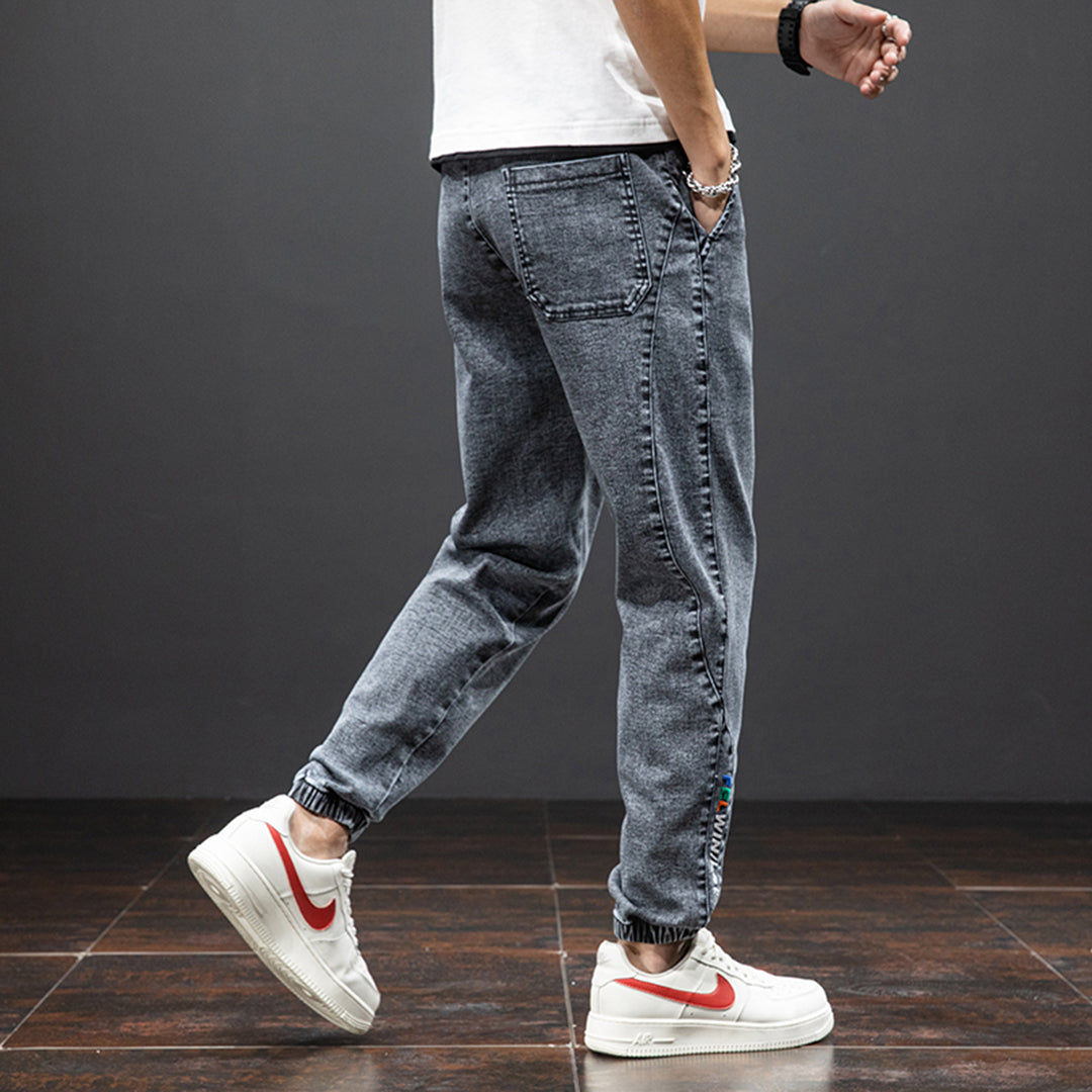 FRANKO - Joggerbyxor i denim