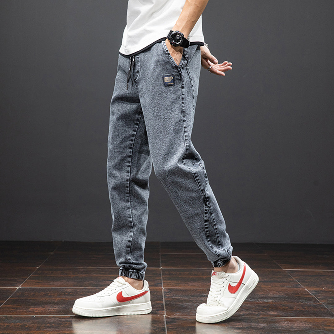 FRANKO - Joggerbyxor i denim