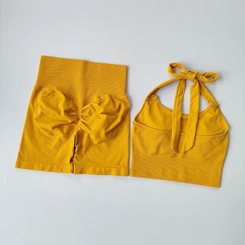 Peach Lift Träningsset – Sport-BH & Shorts med Figurformande Passform