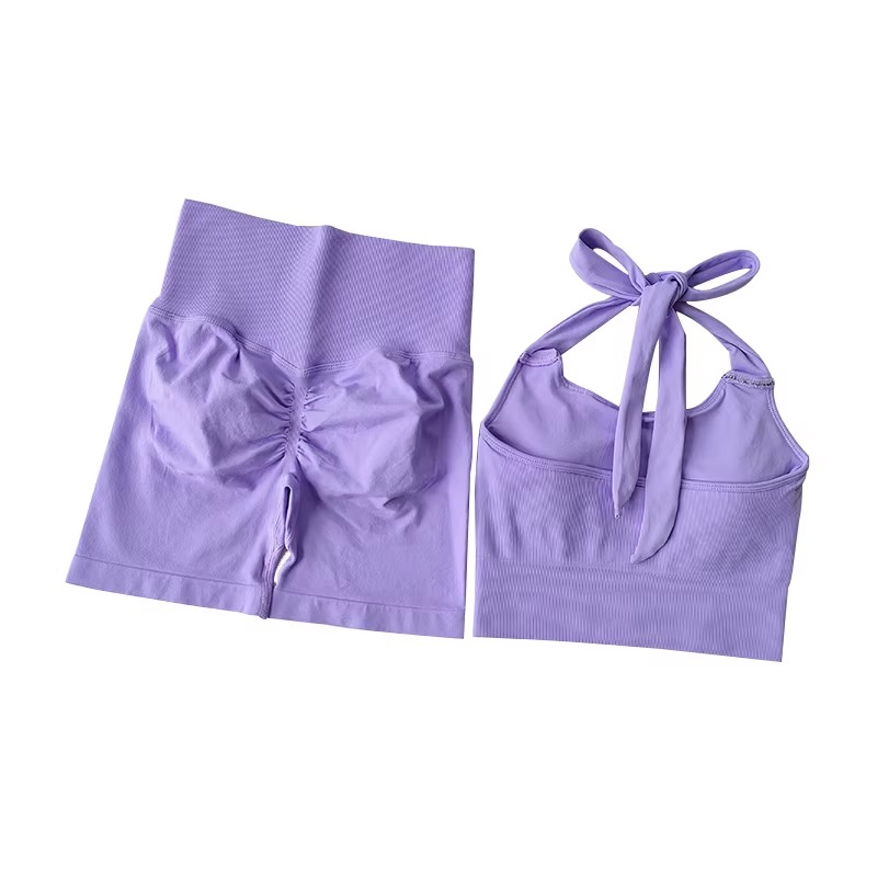 Peach Lift Träningsset – Sport-BH & Shorts med Figurformande Passform
