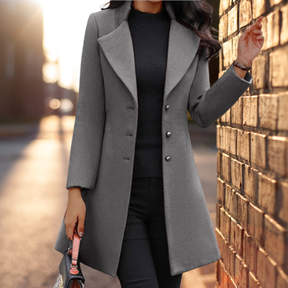Rowan - Elegant solid lång jacka
