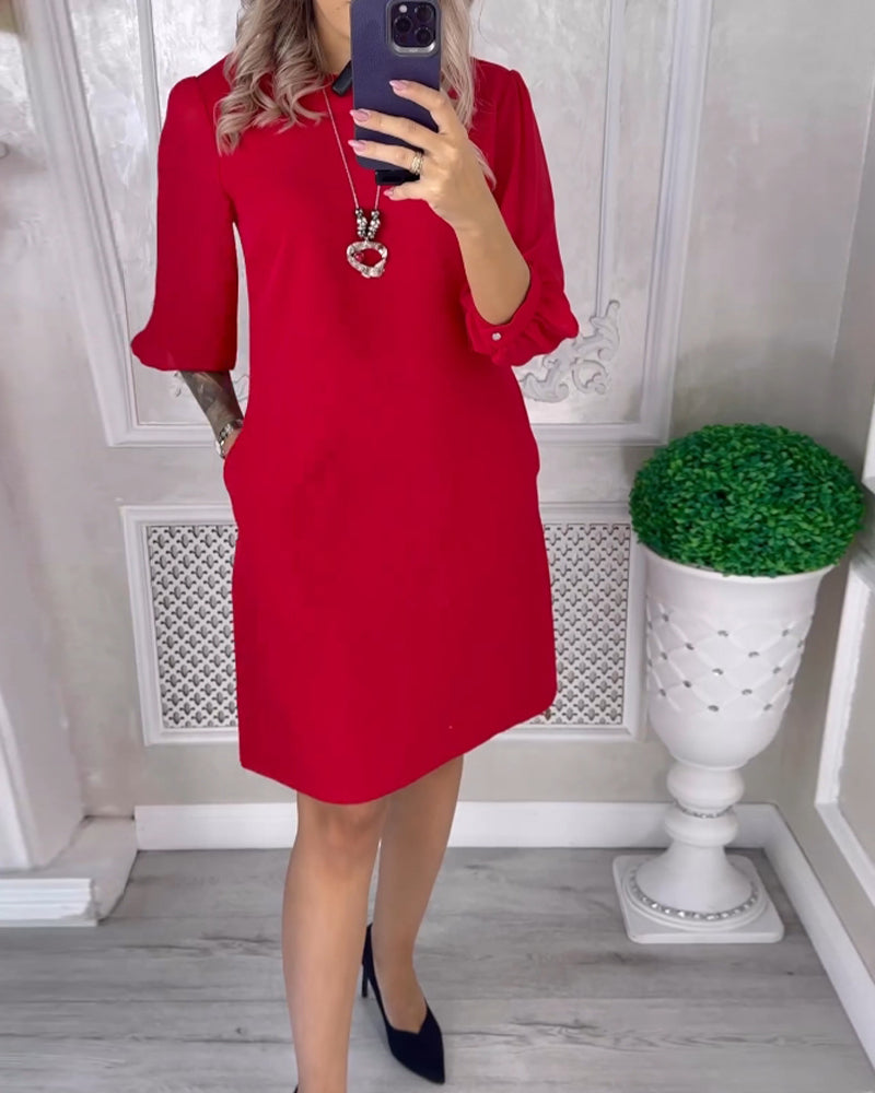 Enfärgad enkel elegant klänning