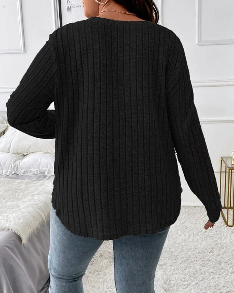 Enfärgade blusar med lång ärm