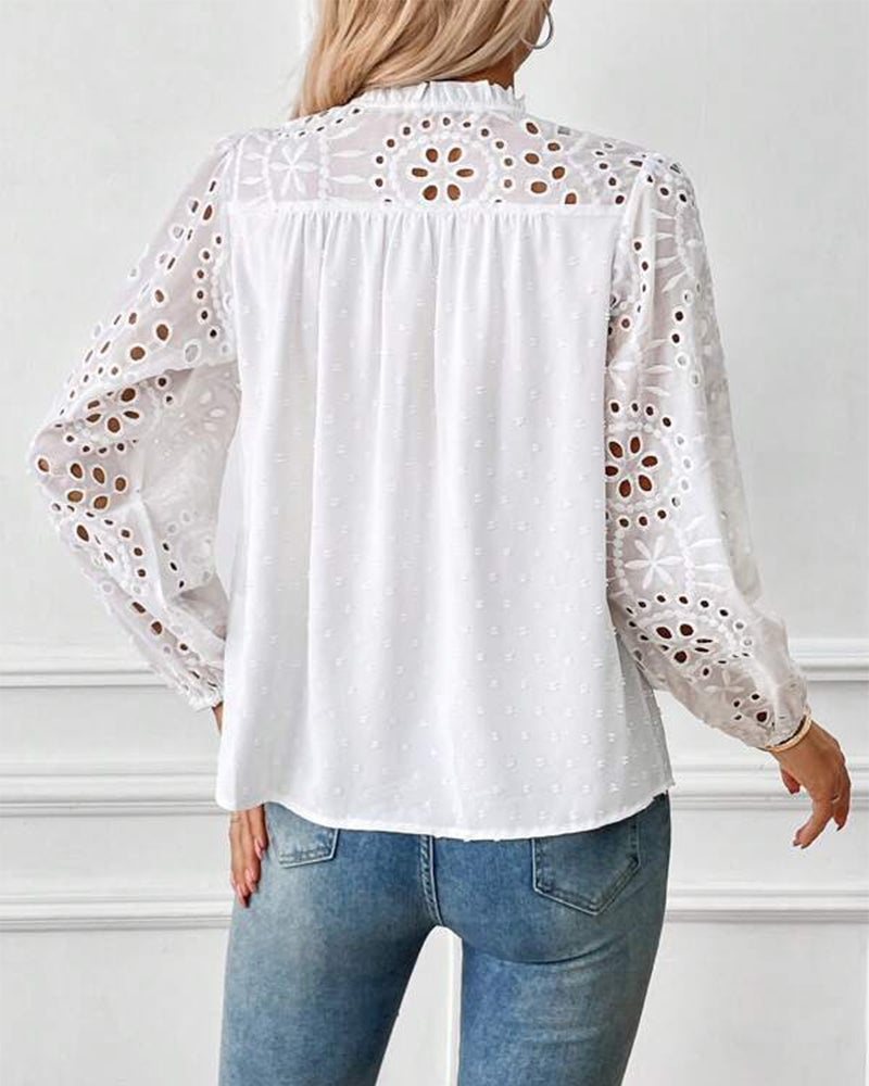 Ihålig enfärgad elegant topp