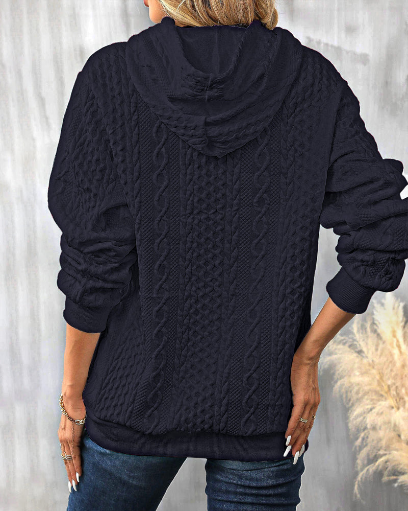 Enfärgad enkel hoodie