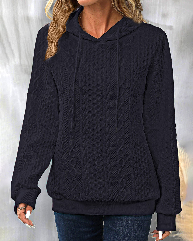 Enfärgad enkel hoodie