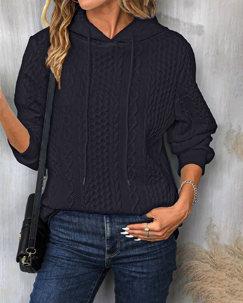 Enfärgad enkel hoodie