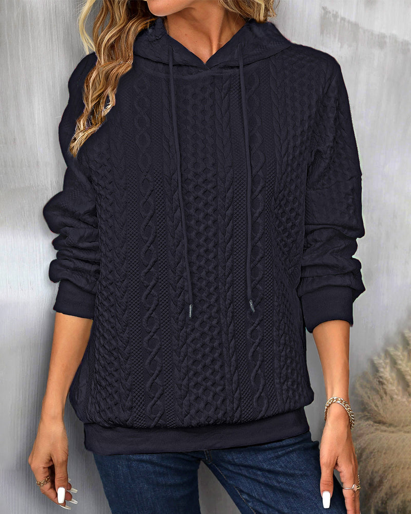 Enfärgad enkel hoodie