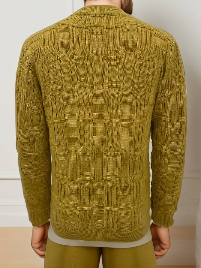 Jumper med rund stickad hals